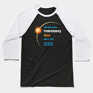 Fredericksburg Texas Tx Total Solar Eclipse 2024 1 Baseball T-Shirt